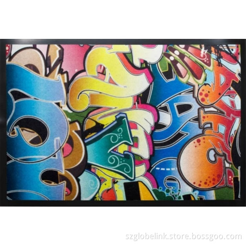 Printed Non-Woven Door Mat, with Eye-Catching Graffiti Patterns